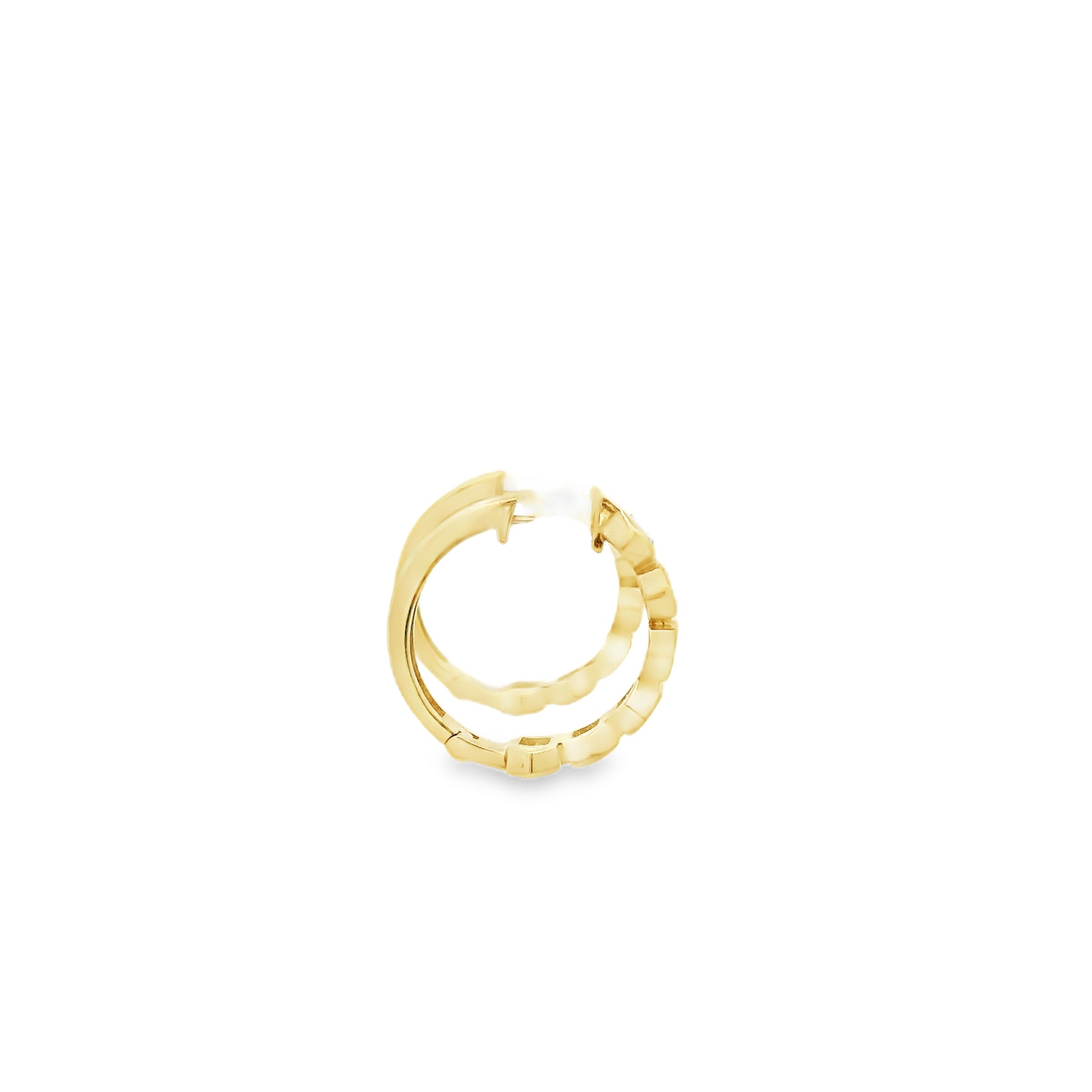 0.62CTW Elegant Gold Earrings with Diamonds