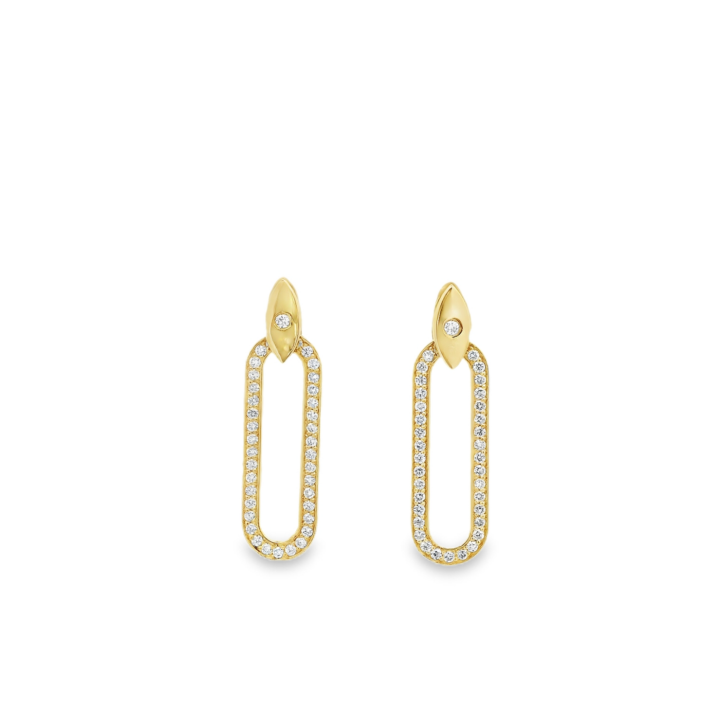 0.55CTW Elegant Gold and Diamond Earrings