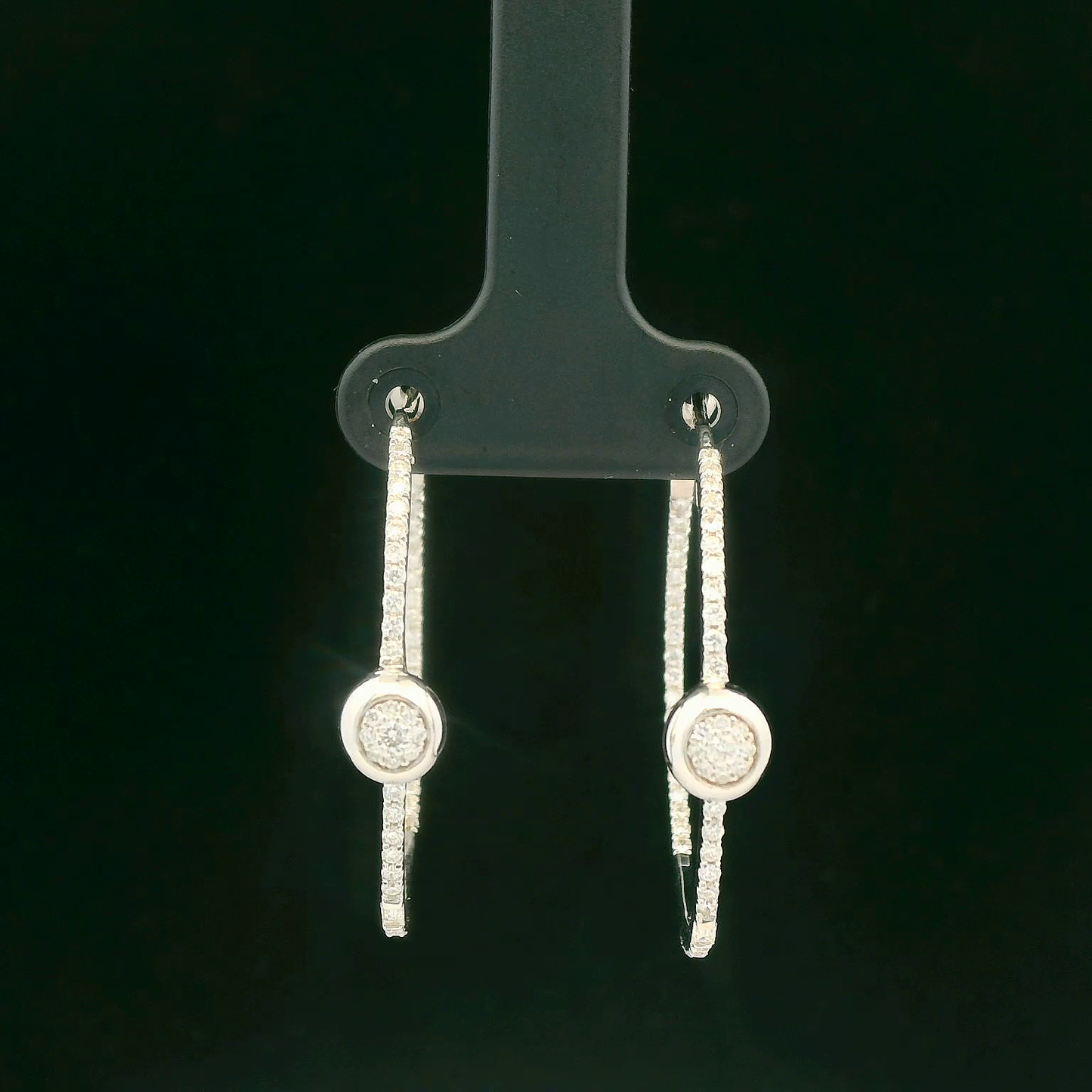 0.65CTW Elegant Diamond Hoop Earrings