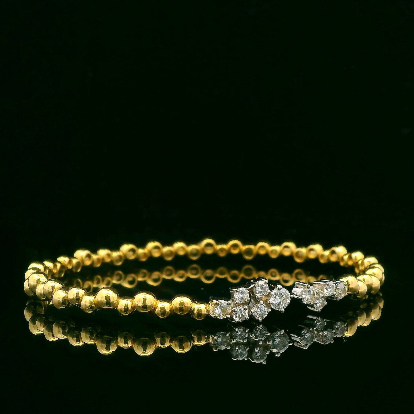 0.61CTW Elegant Diamond Gold Bracelet