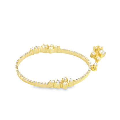 0.67CTW Elegant Gold Bracelet with Diamonds