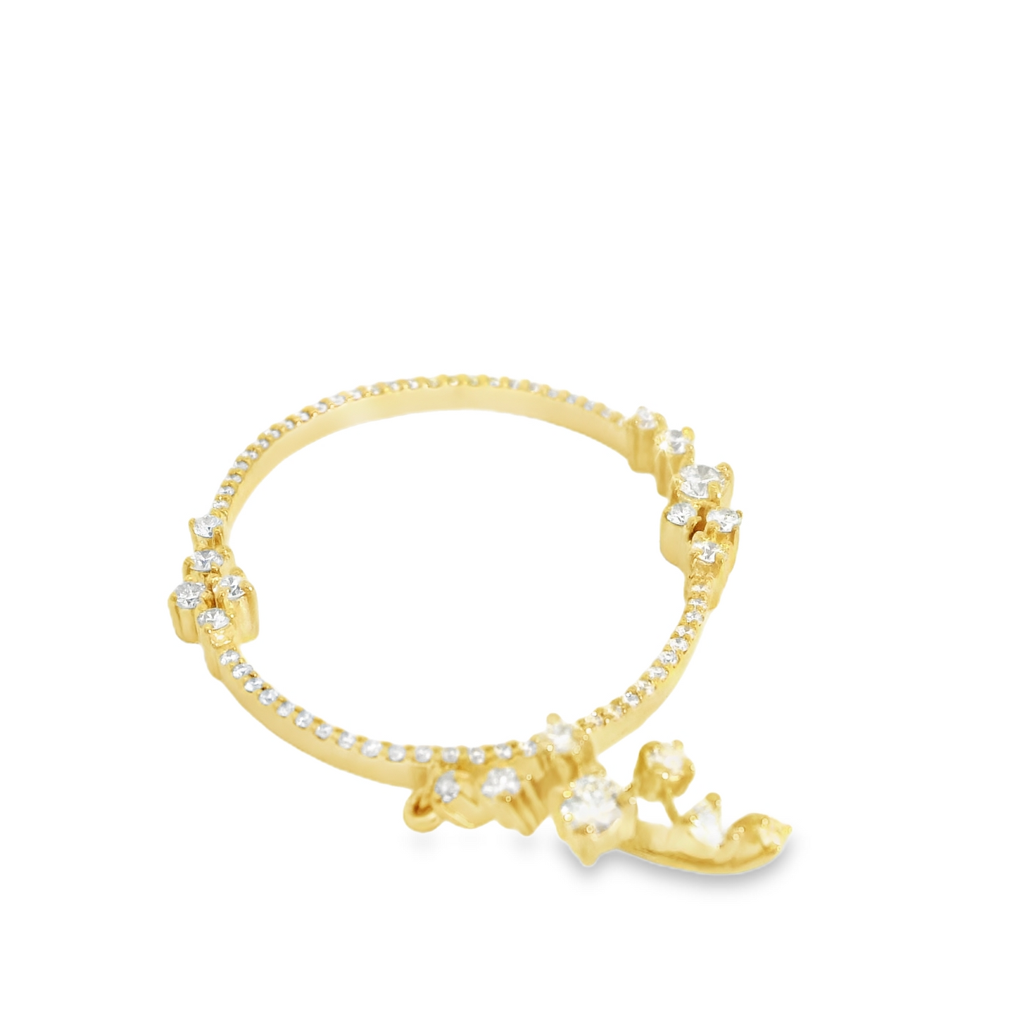 0.67CTW Elegant Gold Bracelet with Diamonds