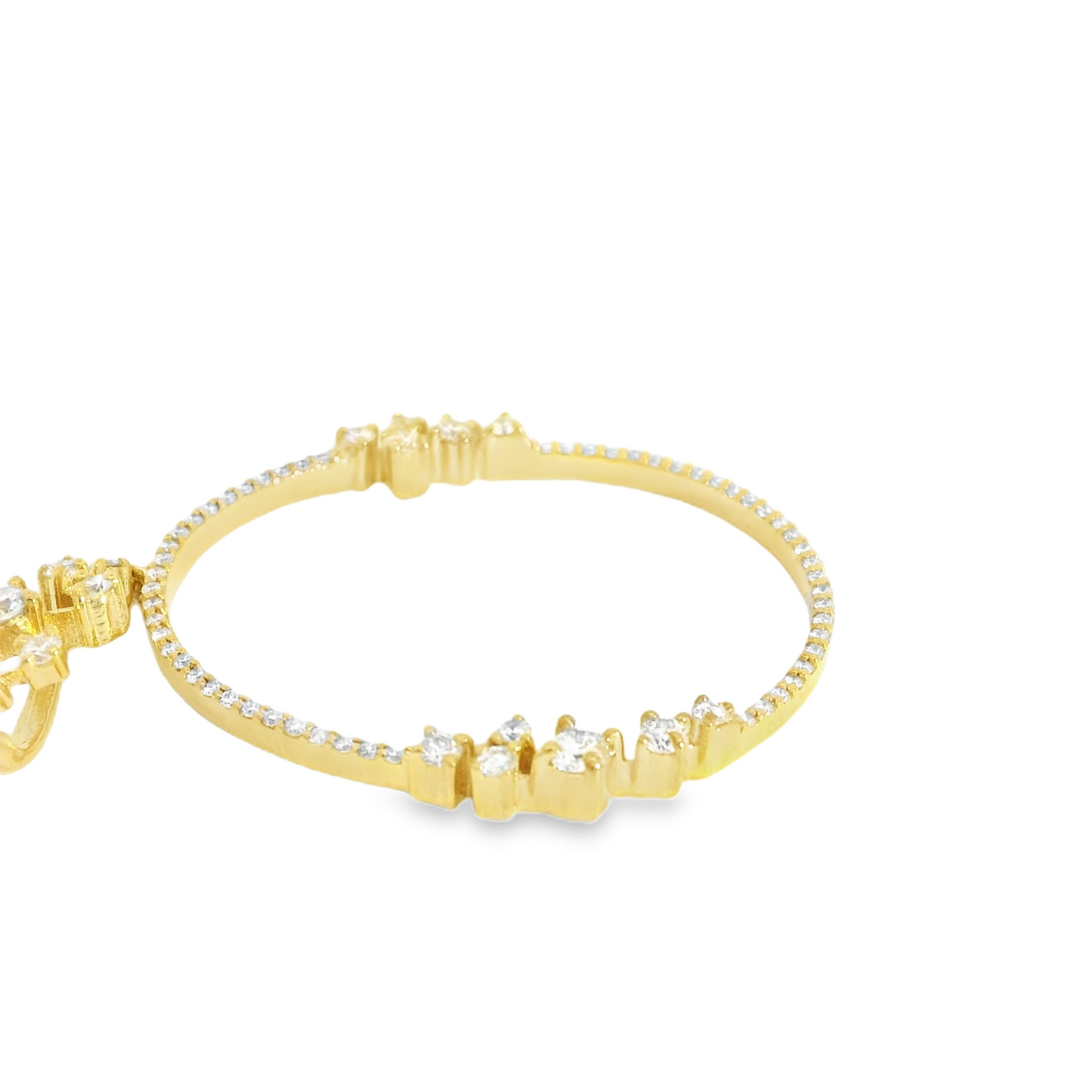 0.67CTW Elegant Gold Bracelet with Diamonds