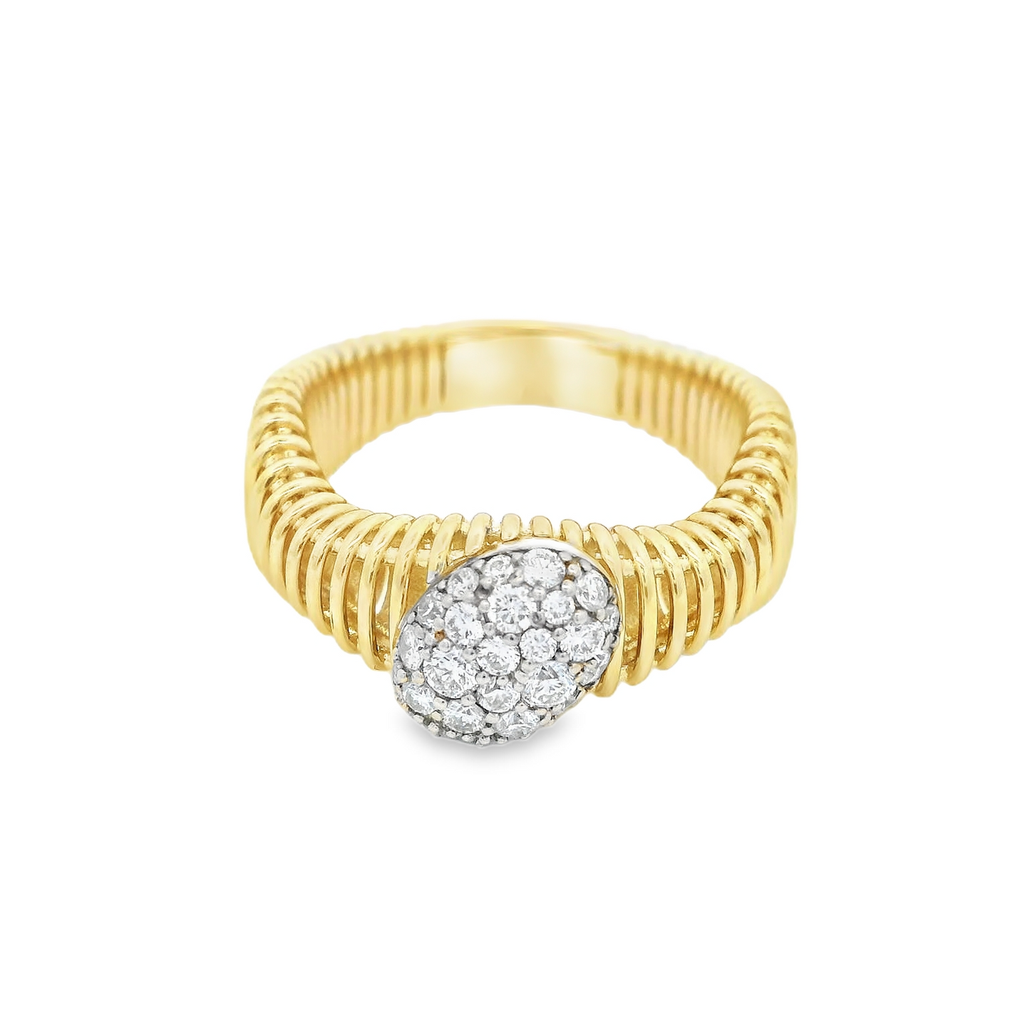 0.46CTW Round Brilliant Cut Elegant Gold Diamond Ring