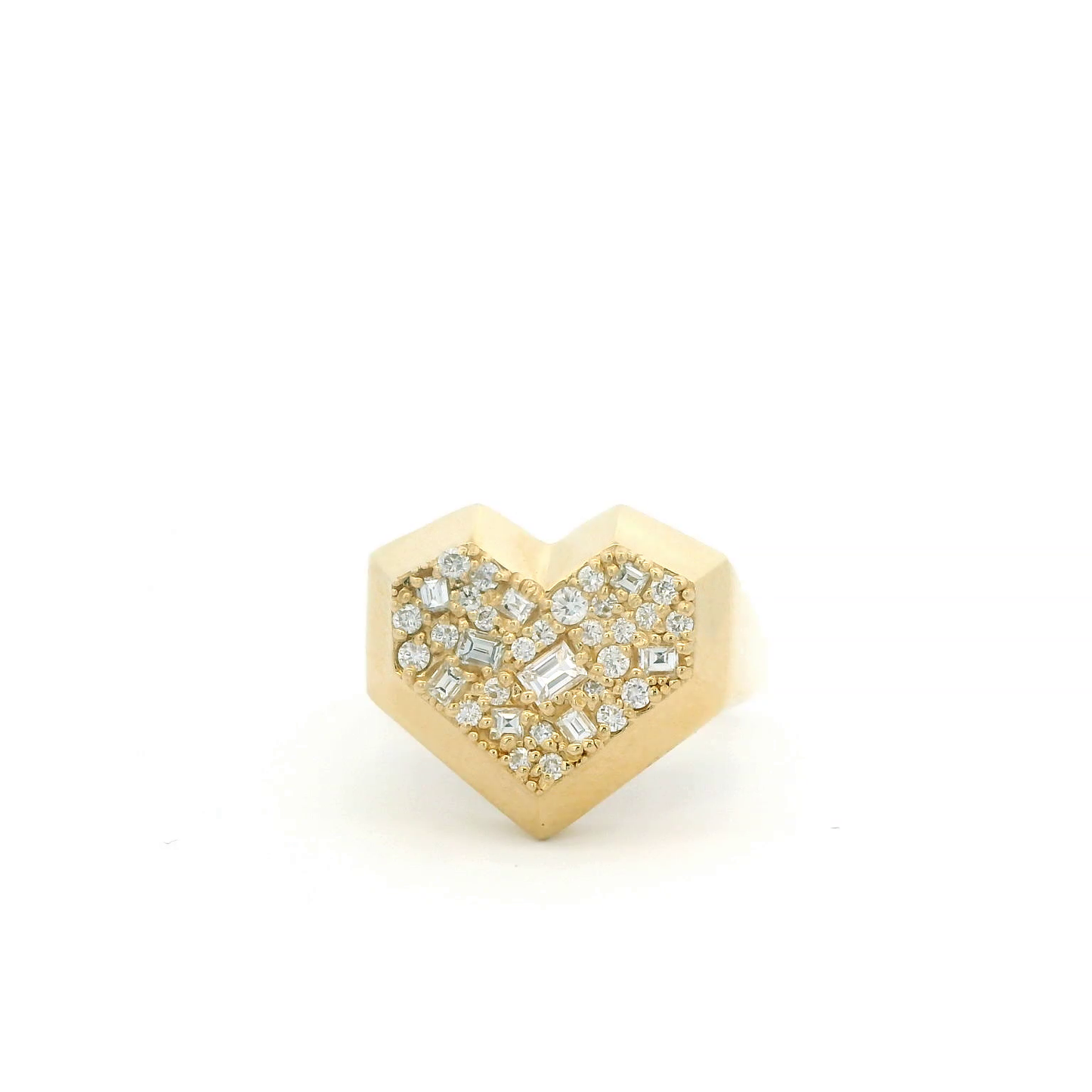 0.48CTW Elegant Heart-Shaped Diamond Ring