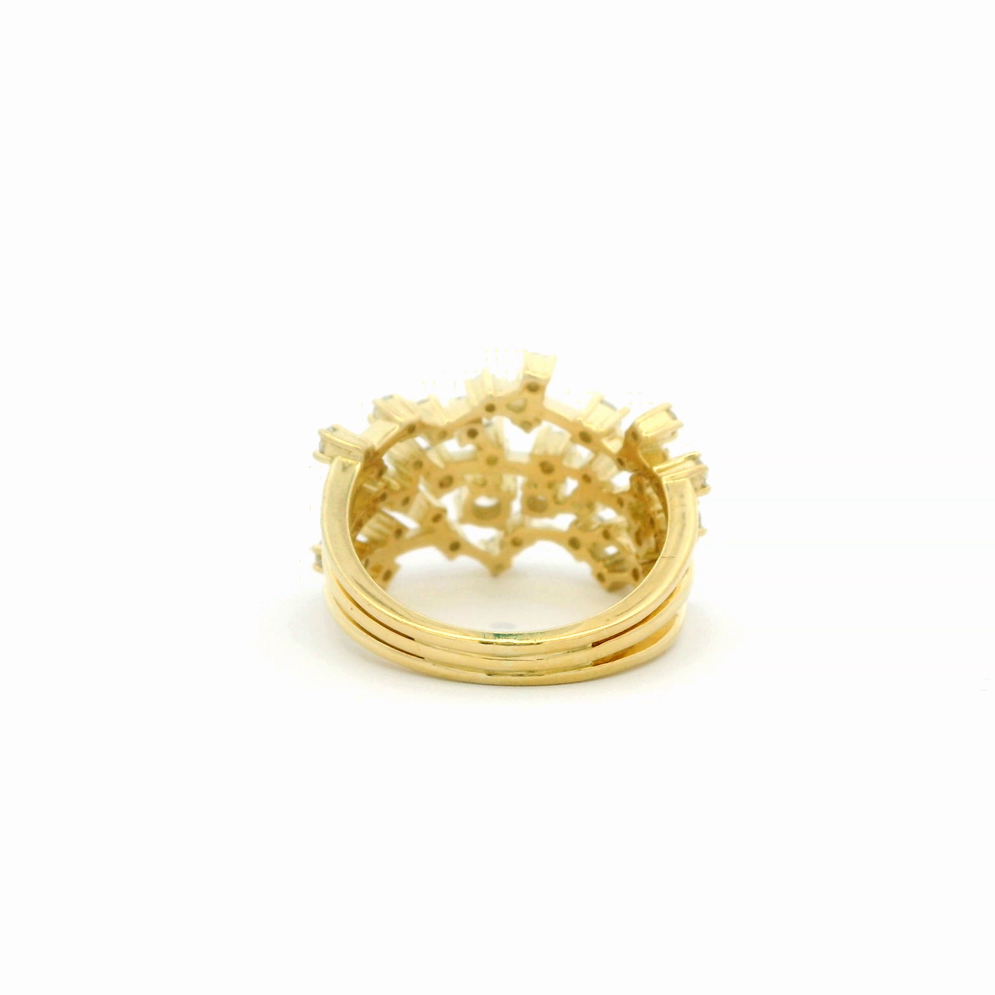 1.15CTW Elegant Gold Diamond Cluster Ring