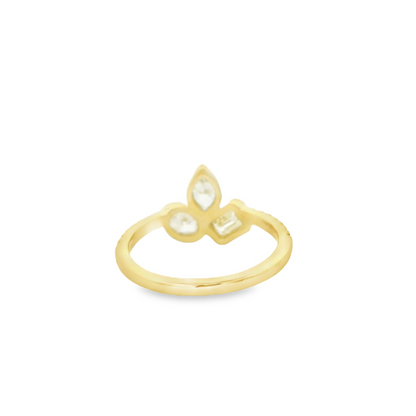 1.16CTW Elegant Gold Diamond Ring