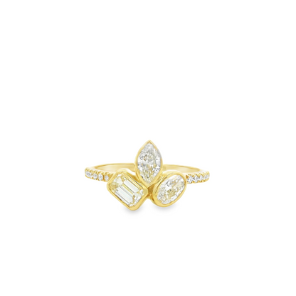 1.16CTW Elegant Gold Diamond Ring