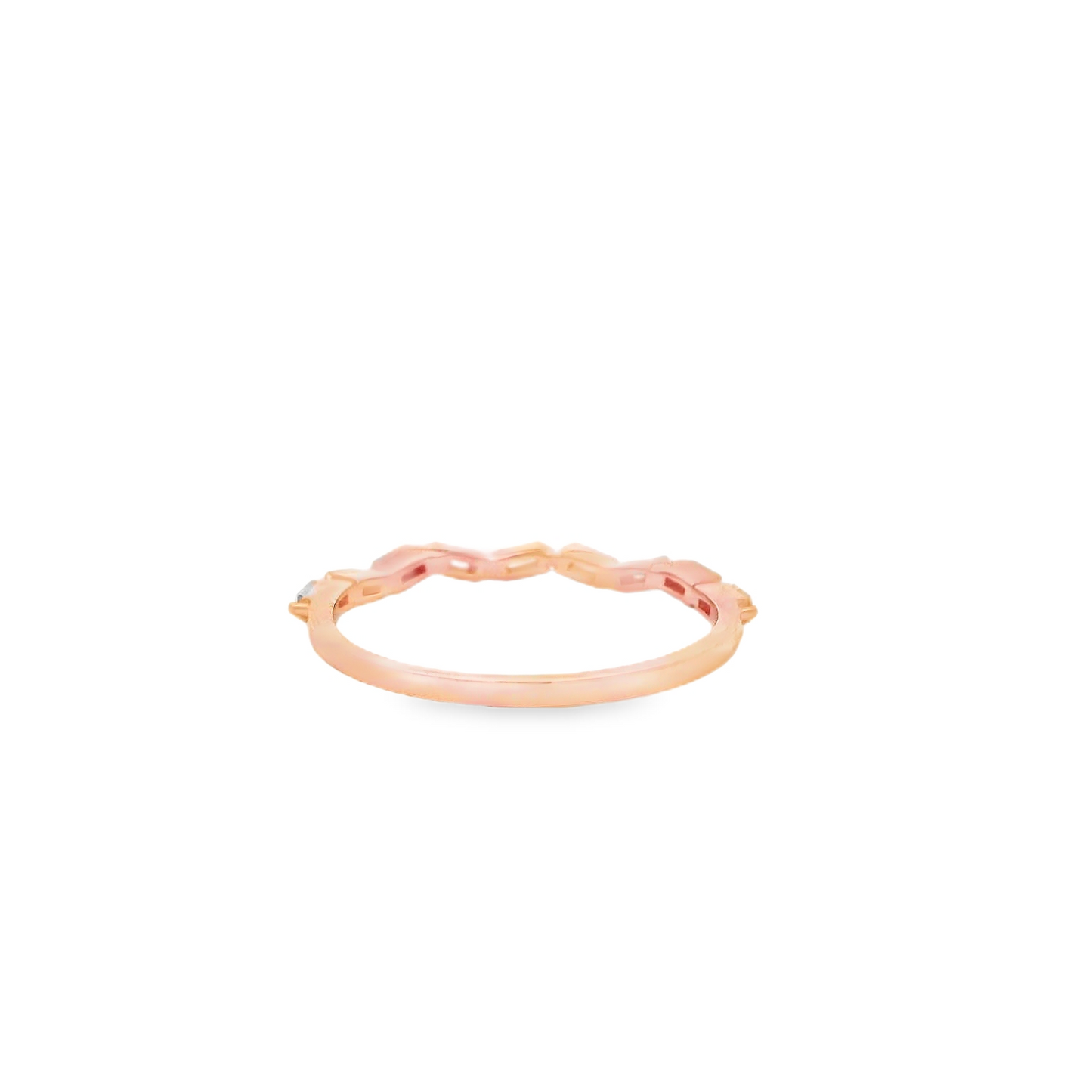 0.27CTW Elegant Geometric Gold Ring