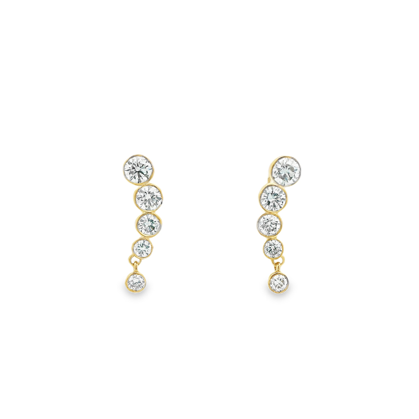 1.00CTW Elegant Gold Drop Earrings