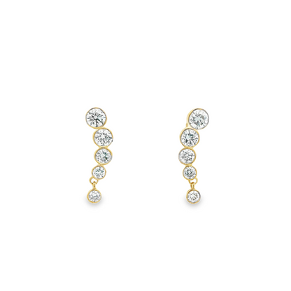 1.00CTW Elegant Gold Drop Earrings