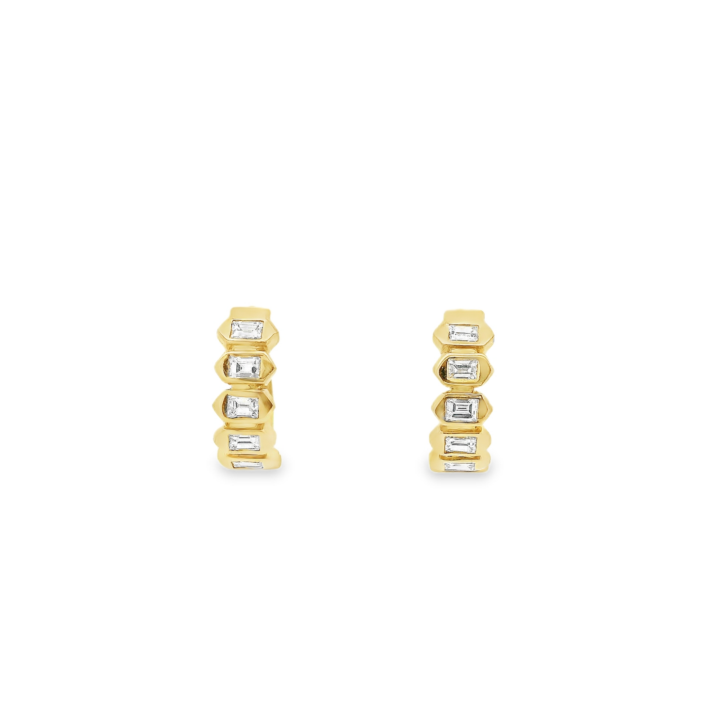 0.62CTW Elegant Gold Earrings with Diamonds