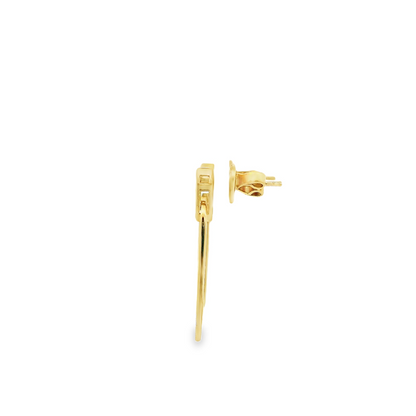 0.55CTW Elegant Gold and Diamond Earrings