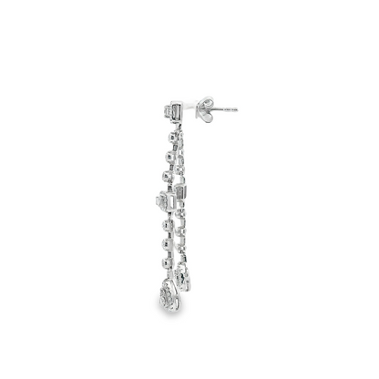 0.67CTW Elegant Diamond Drop Earrings