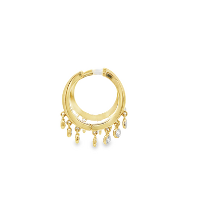 0.65CTW Elegant Gold Hoop Earrings