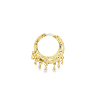 0.65CTW Elegant Gold Hoop Earrings