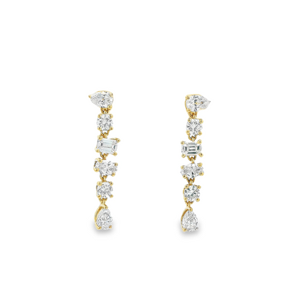 1.86CTW Elegant Diamond Drop Earrings