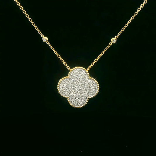 1.36CTW Elegant Diamond Pendant Necklace