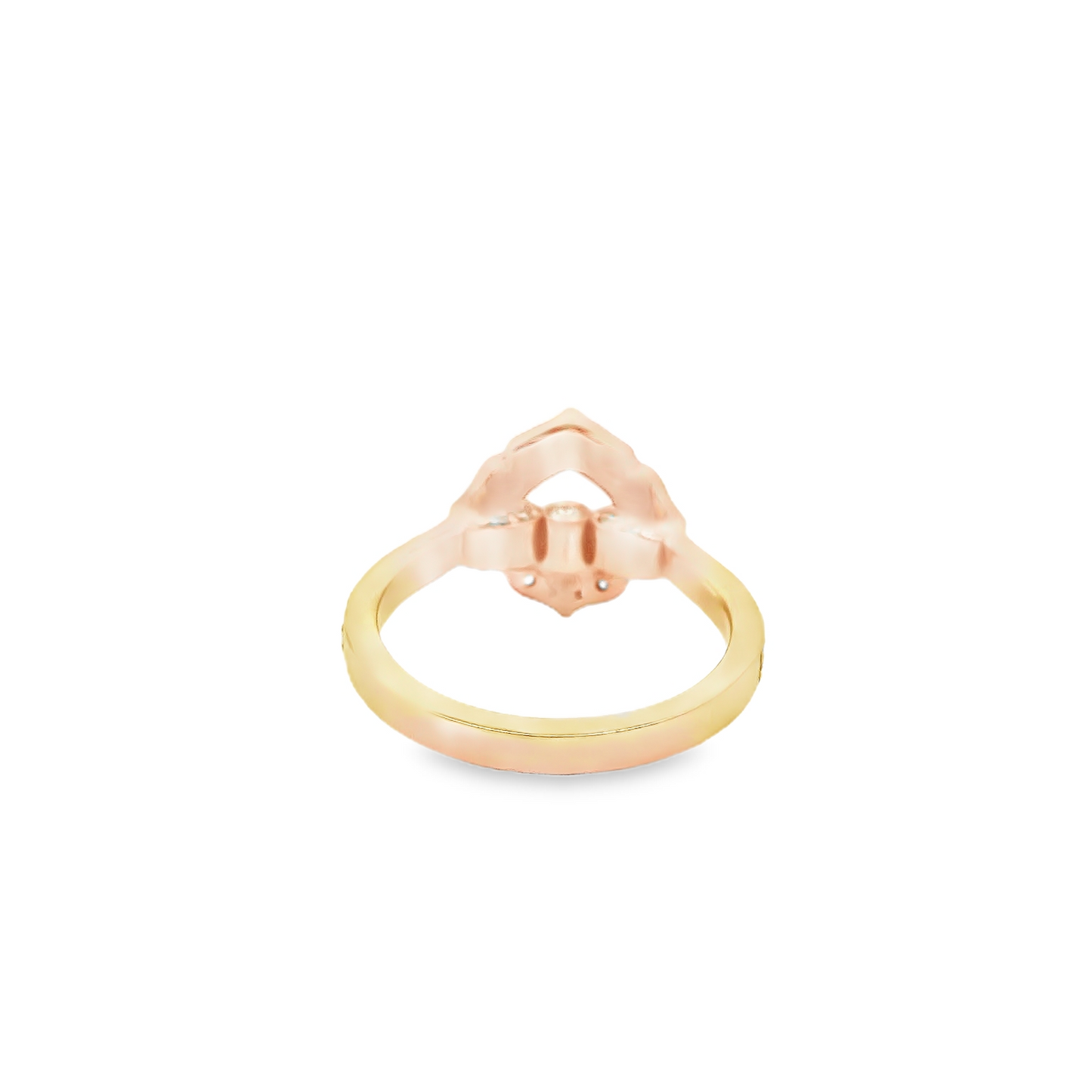 1.38CTW Elegant Morganite Diamond Rose Gold Ring