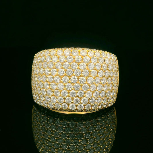 2.80CTW Round Brilliant Cut Stunning Diamond-Encrusted Gold Ring