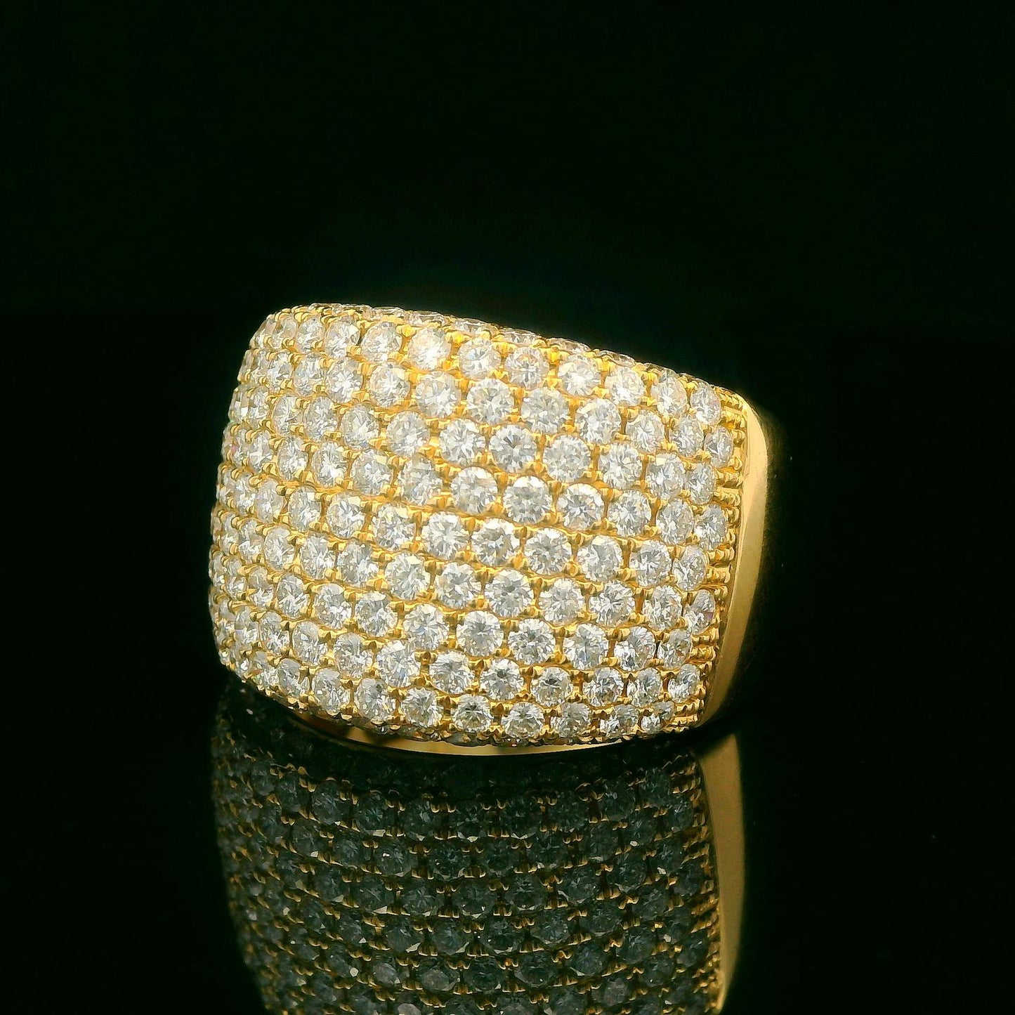 2.80CTW Round Brilliant Cut Stunning Diamond-Encrusted Gold Ring