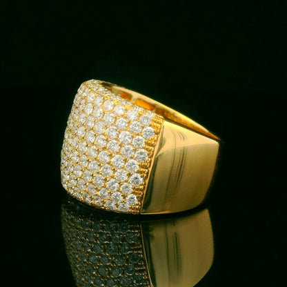 2.80CTW Round Brilliant Cut Stunning Diamond-Encrusted Gold Ring