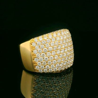 2.80CTW Round Brilliant Cut Stunning Diamond-Encrusted Gold Ring