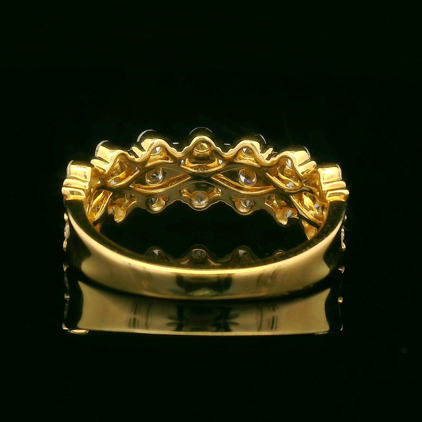 1.50CTW Round Brilliant Cut Elegant Gold Diamond Ring