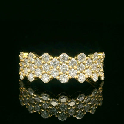 1.50CTW Round Brilliant Cut Elegant Gold Diamond Ring