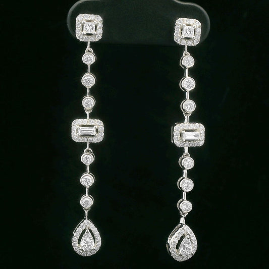 0.67CTW Elegant Diamond Drop Earrings