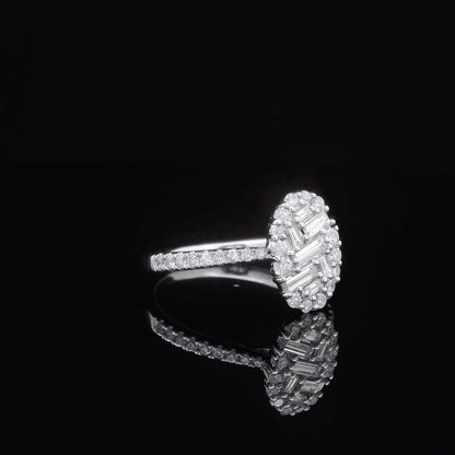 0.68CTW Cluster Elegant Diamond Ring