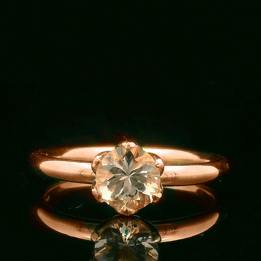 0.85CTW Morganite Elegant Diamond Ring