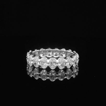 3.26CTW Oval Cut Elegant Diamond Eternity Ring