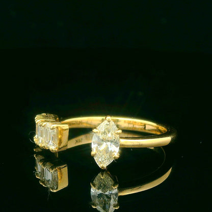 1.14CTW Elegant Gold Diamond Ring