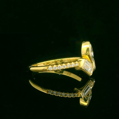 1.16CTW Elegant Gold Diamond Ring