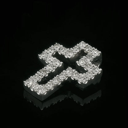 0.28CTW Elegant Silver Cross Pendant