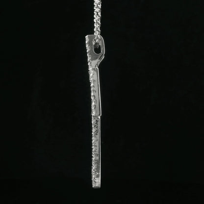 2.10 CTW Round Brilliant Cut Elegant Diamond Cross Pendant
