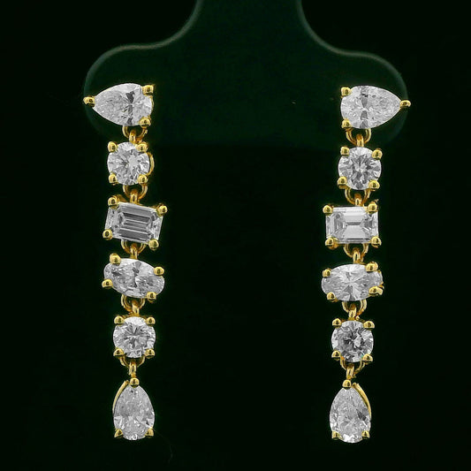 1.86CTW Elegant Diamond Drop Earrings