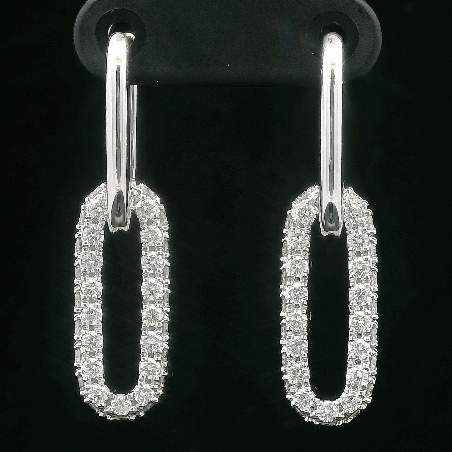 2.20CTW Round Brilliant Cut Diamond Drop Dangle Earrings