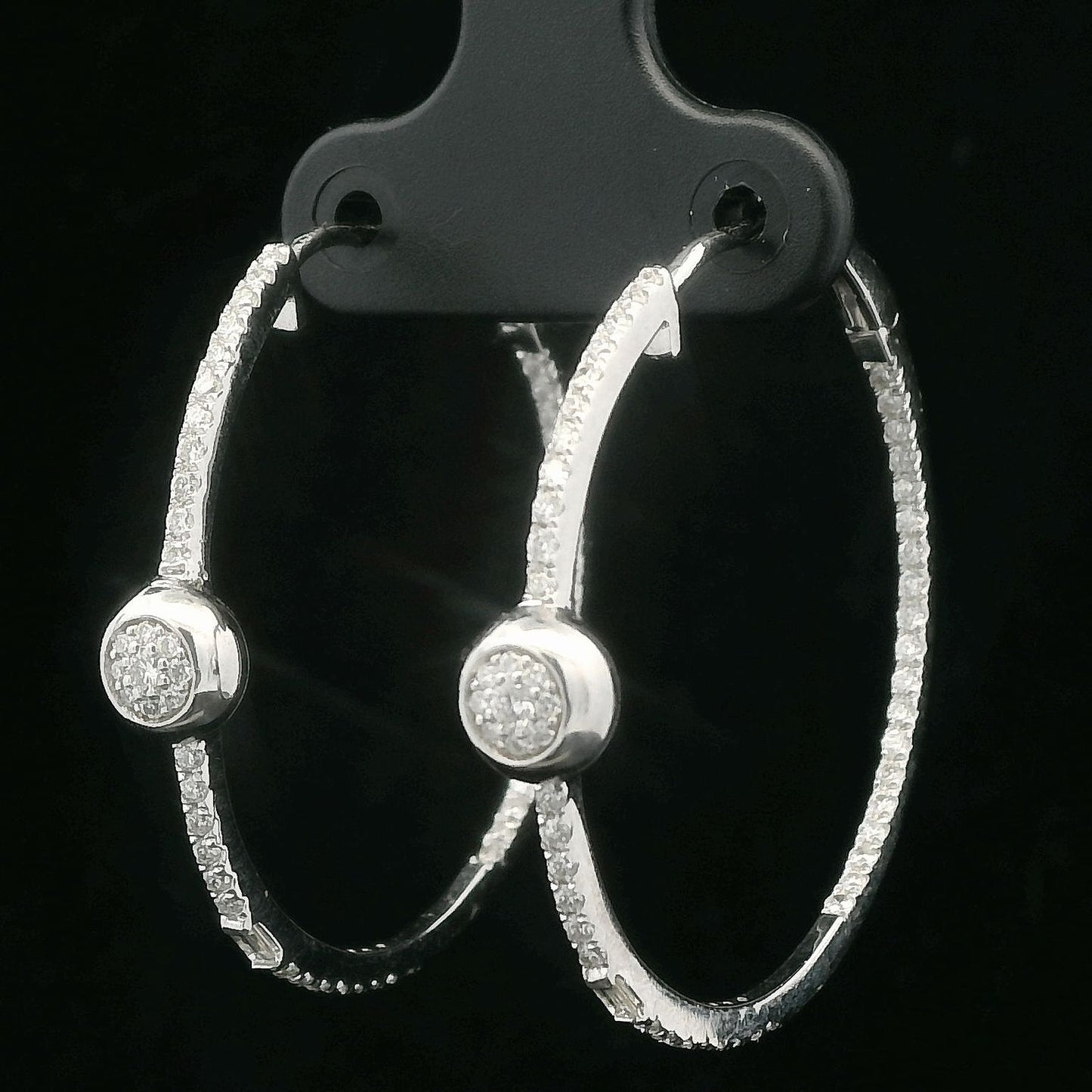 0.65CTW Elegant Diamond Hoop Earrings