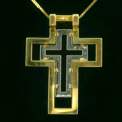 3.25CTW Round Brilliant Cut Elegant Diamond Cross Pendant