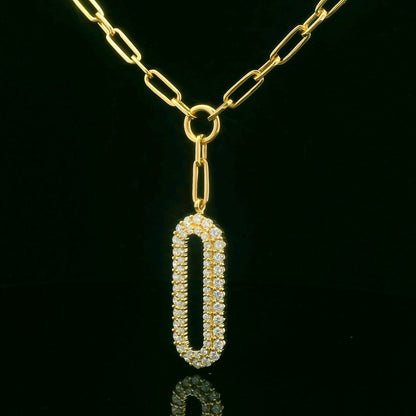 1.37CTW Elegant Gold Pendant Necklace