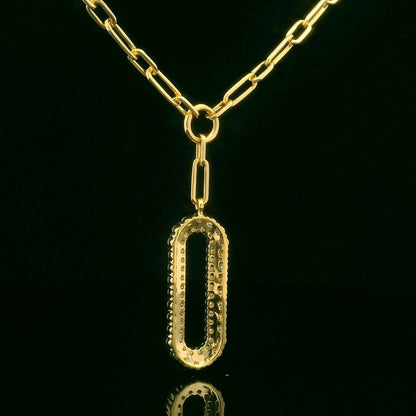 1.37CTW Elegant Gold Pendant Necklace