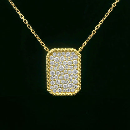 0.59CTW Elegant Gold Pendant with Sparkling Diamonds