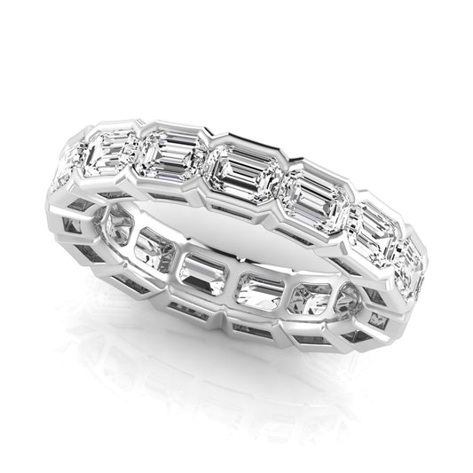 Eternity Bnd Eme - east-west-bezel-plat