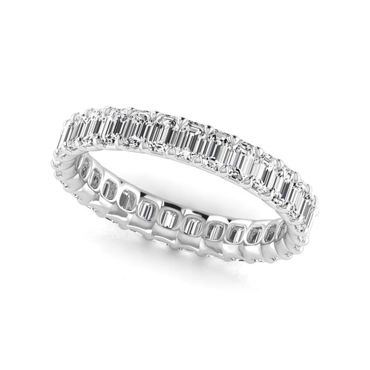 Eternity Band Emerald - full - white gold