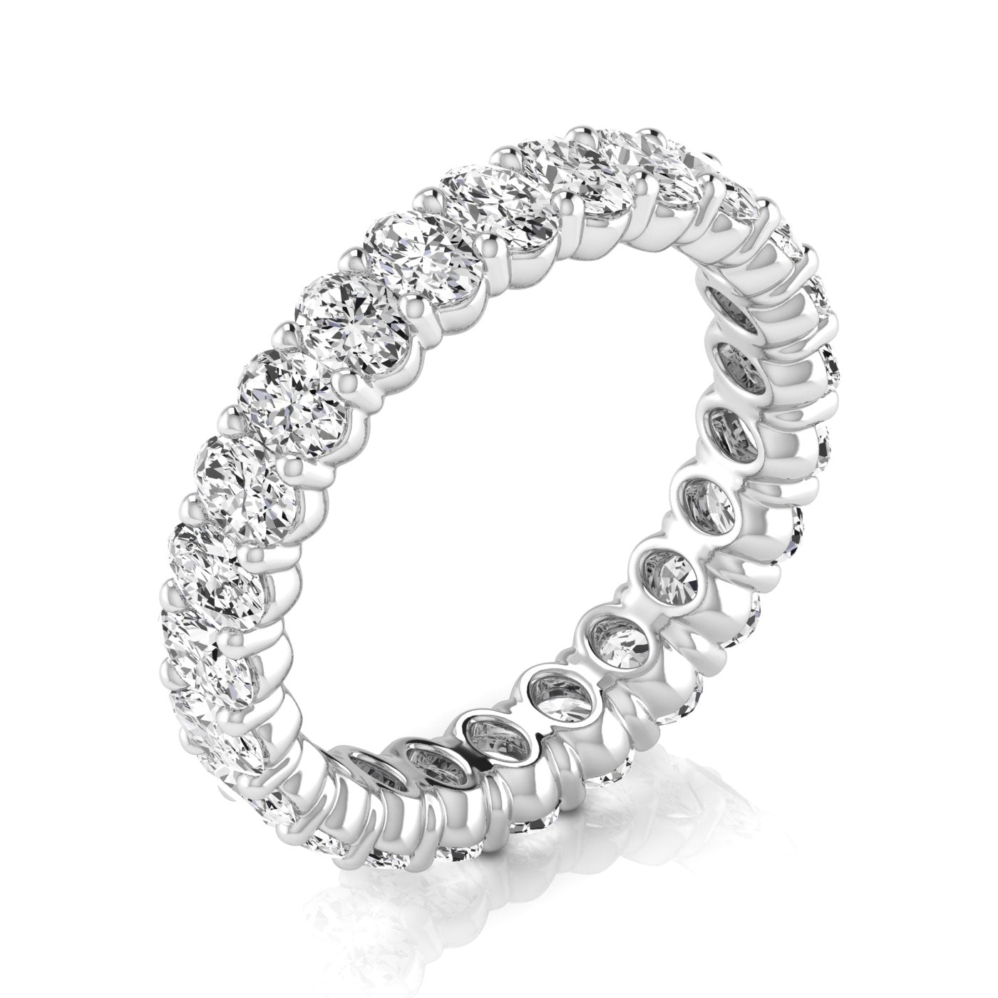 eternity band oval - full eternity - white gold