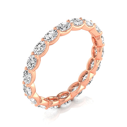 eternity band oval - east west - rose gold