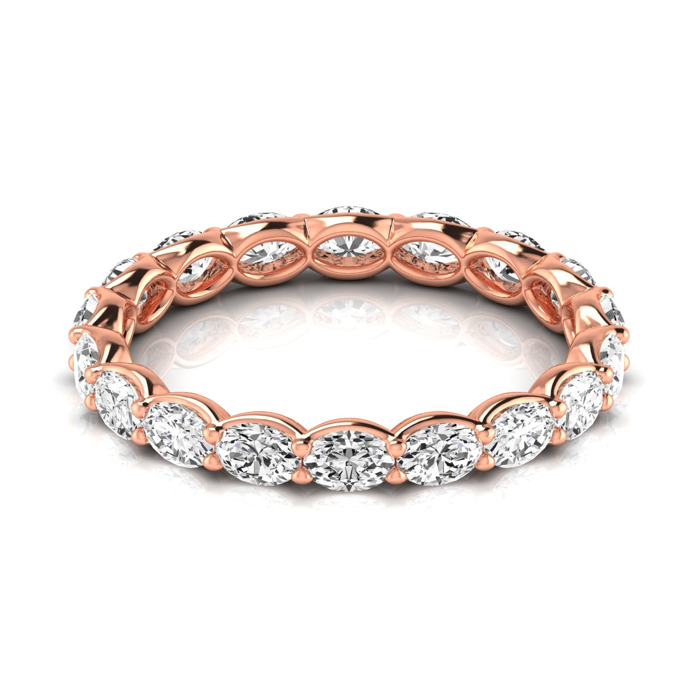 eternity band oval - east west - rose gold