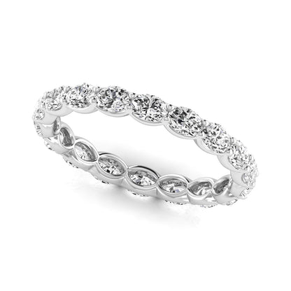 eternity band oval - east west - platinum